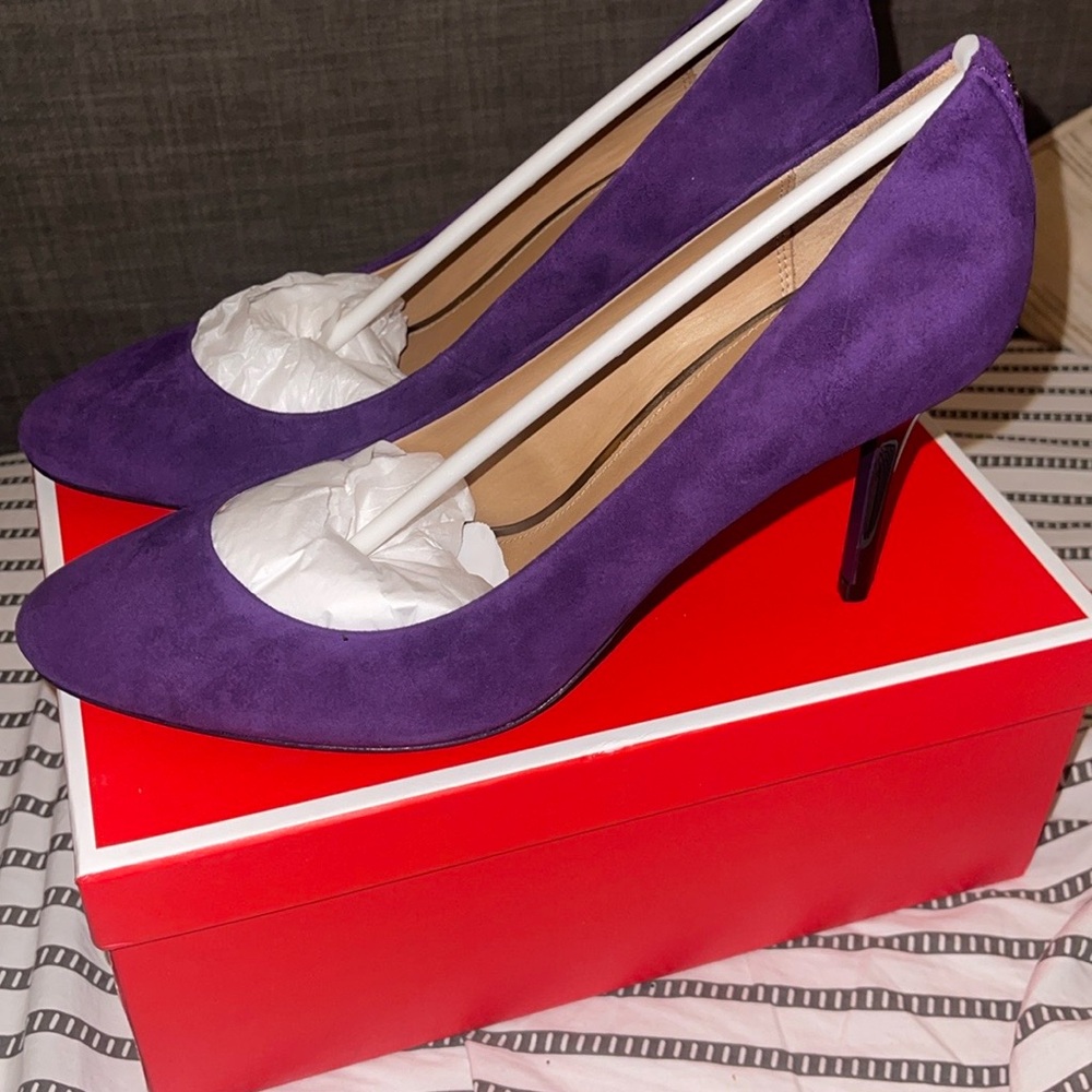 Coach Purple Suede Heels